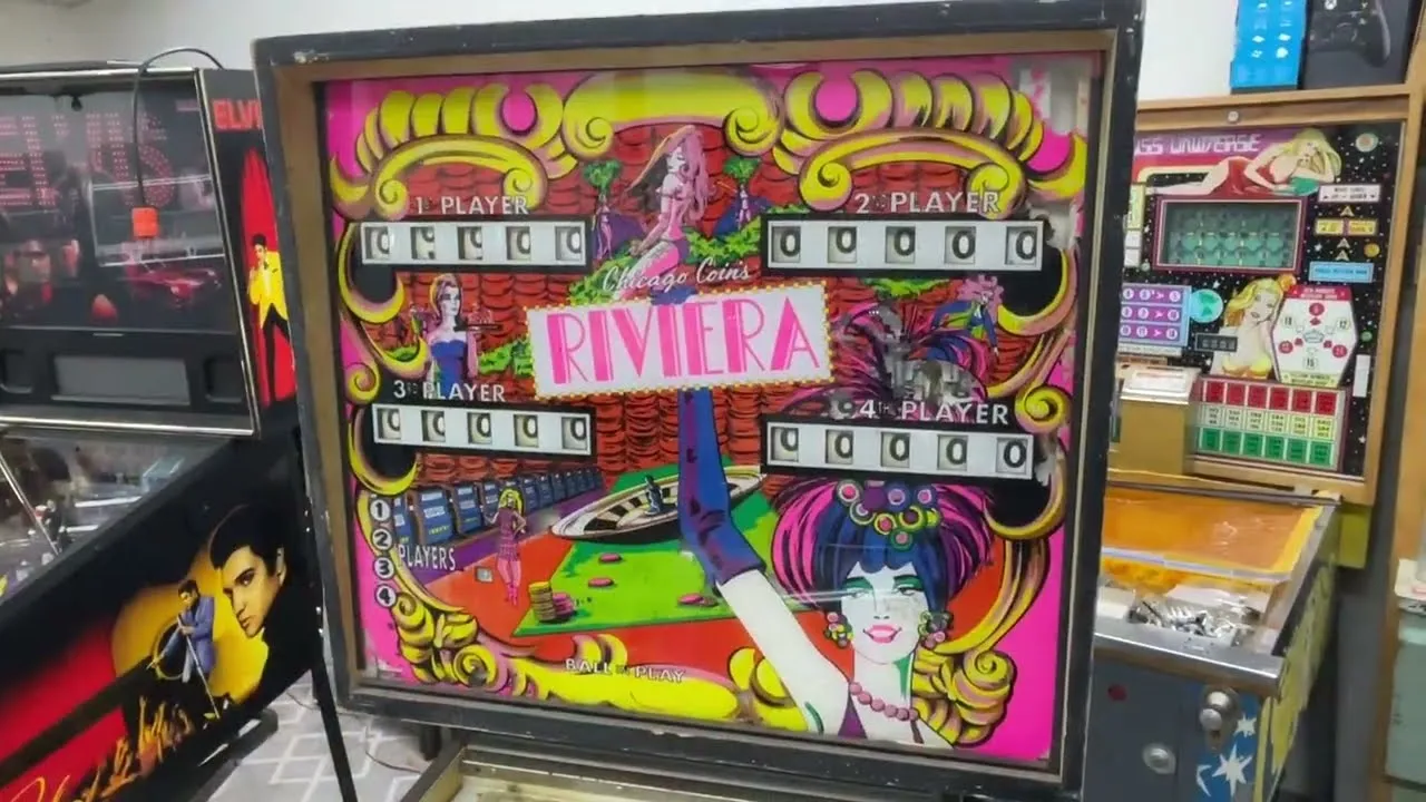 Notice The Christian Marche Artwork On Chicago Coin's Riviera Pinball Machine! video thumbnail