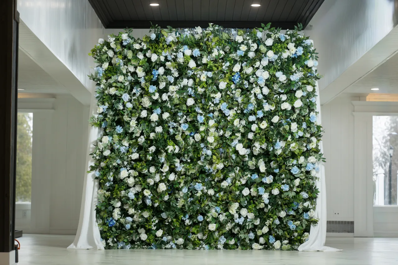 Something Blue flower wall
