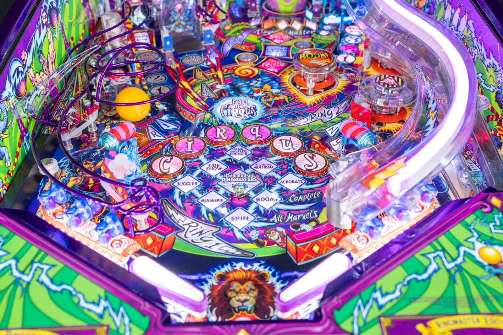 Cirqus Voltaire Ringmaster Edition lower playfield detail