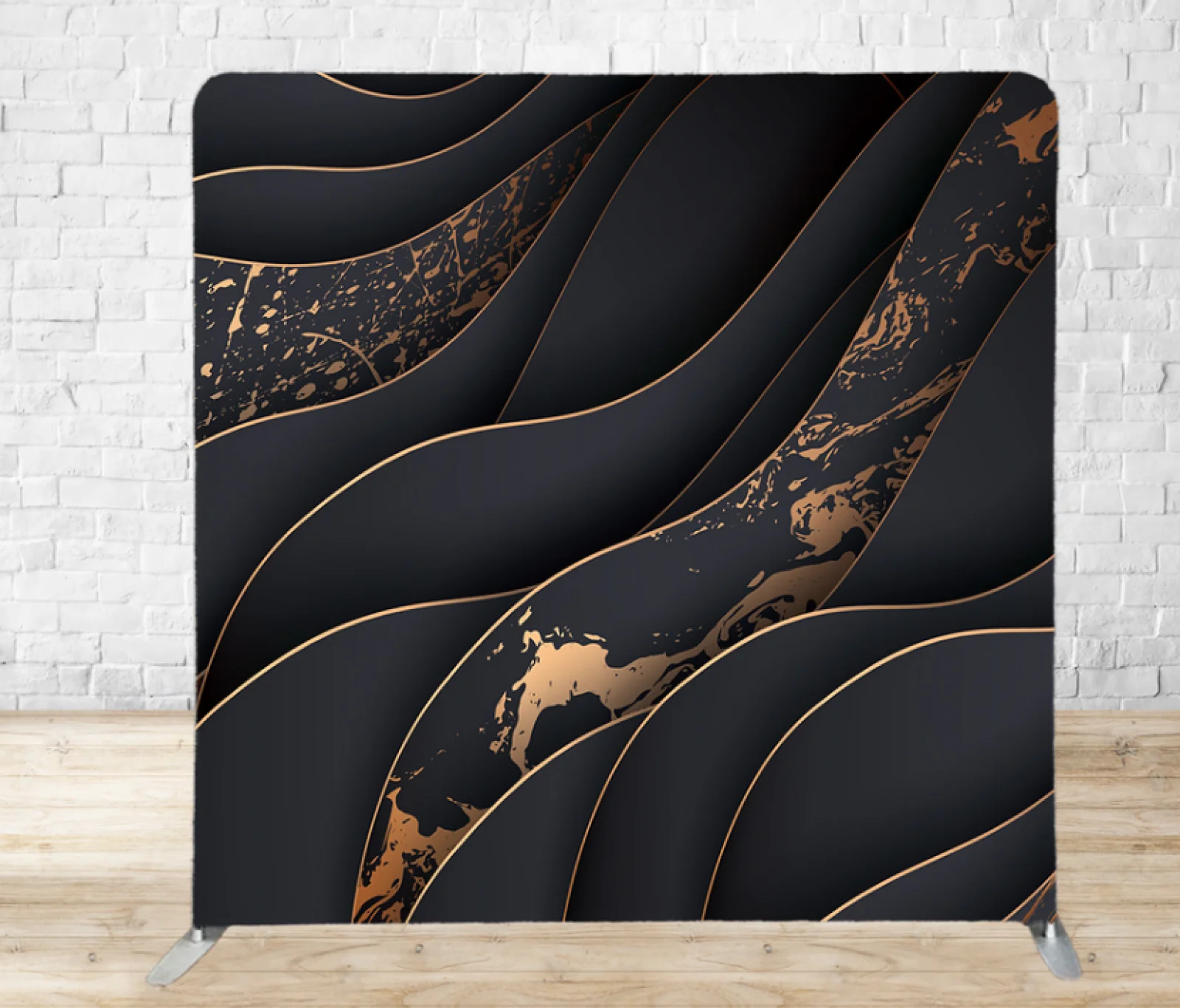 Abstract Luxe premium tension fabric backdrop rental