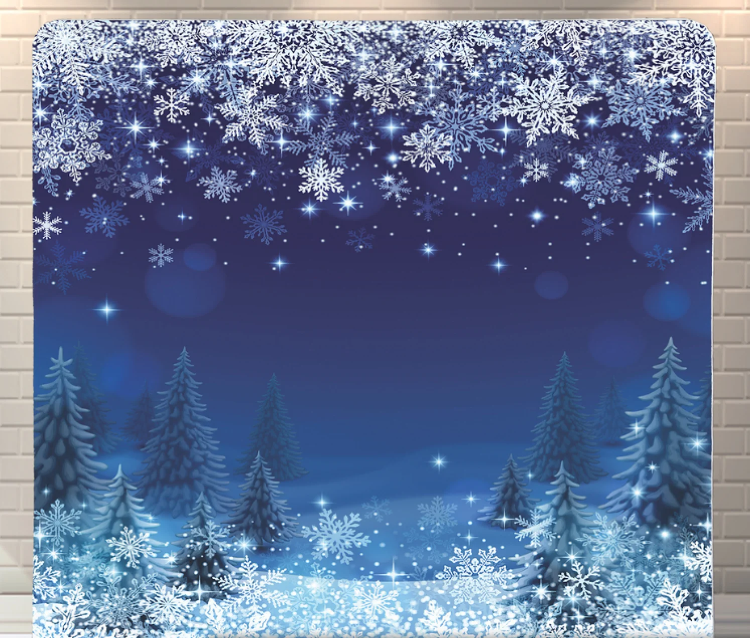 Frosted Wonderland premium tension fabric backdrop rental