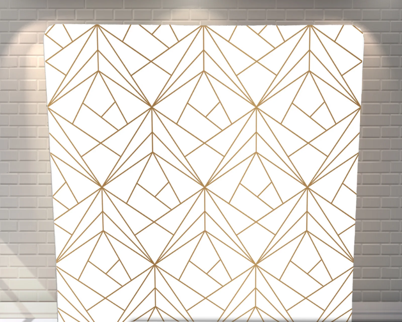 Golden Geometric premium tension fabric backdrop rental