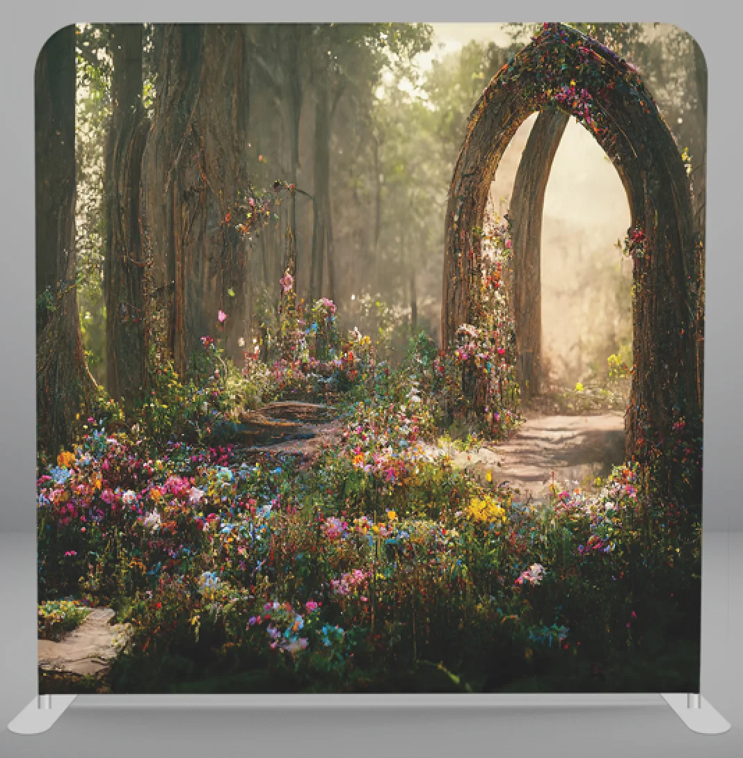 Wonderland Wonderment premium tension fabric backdrop rental