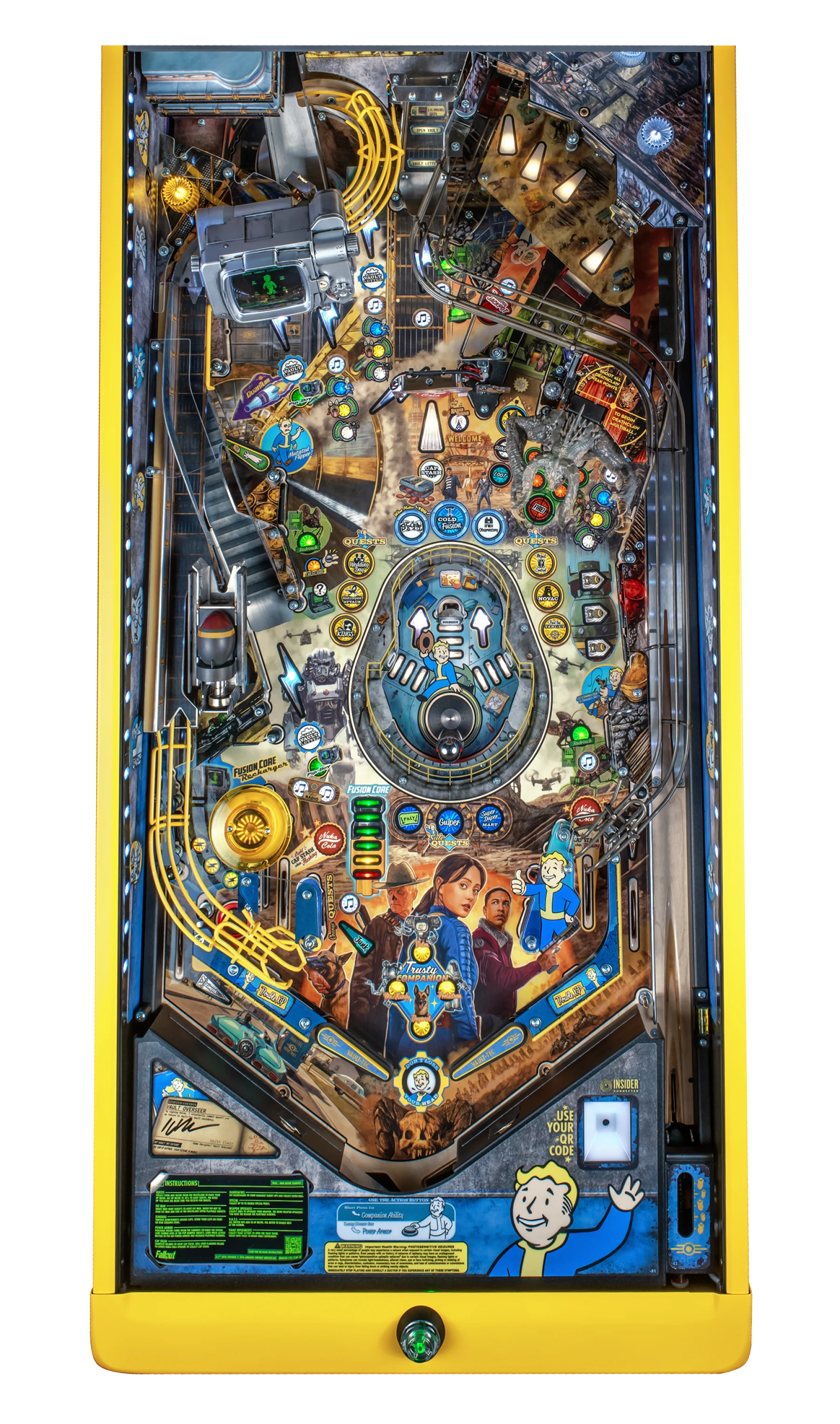 Fallout Limited Edition complete playfield, official Stern photograph