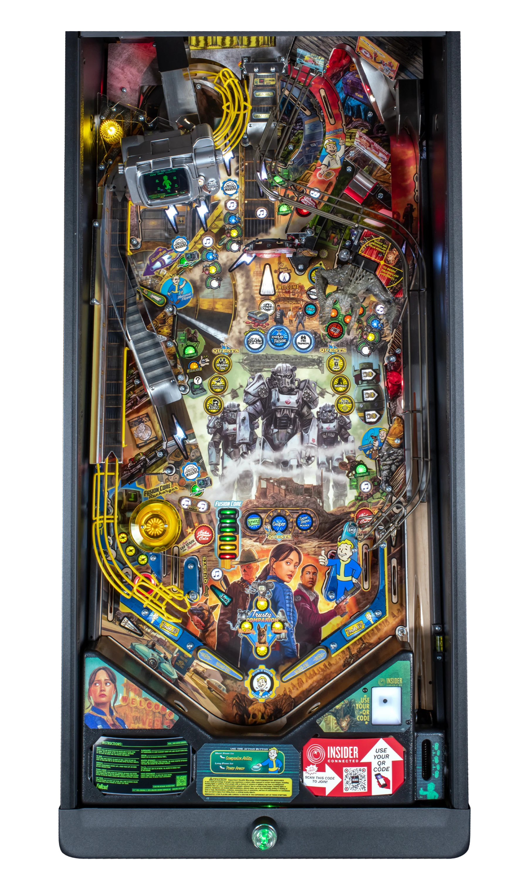 Fallout Pro complete playfield, official Stern photograph