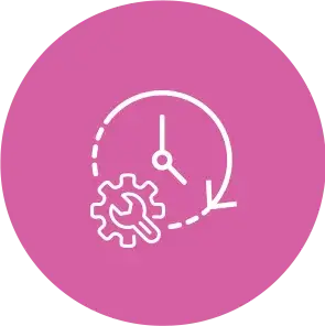 Clock and wrench icon for after-hours emergency HVAC service.