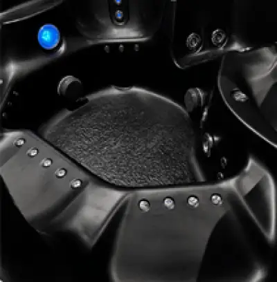 Bold Luxurious Black acrylic shell with integrated controls