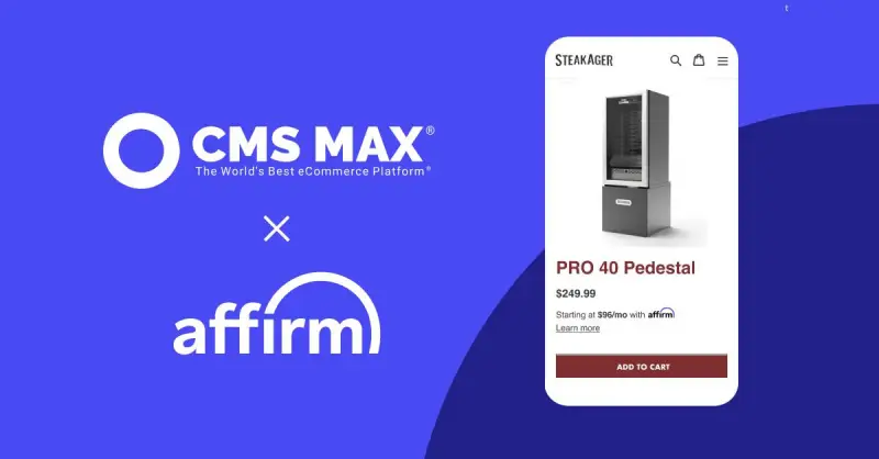 Affirm eCommerce Payment Integration from CMS Max