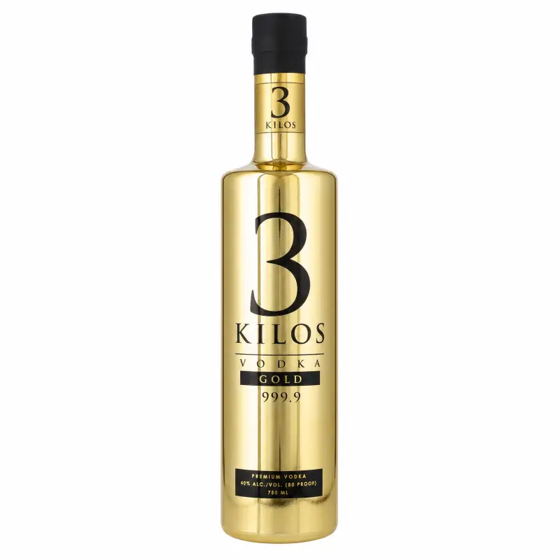 3 Kilos Vodka Gold 999.9 750ml