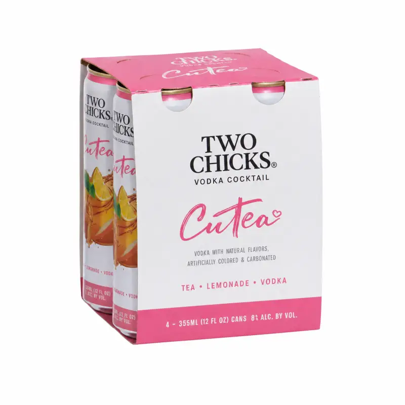 Two Chicks Vodka CuTea 4pk 12oz Cans