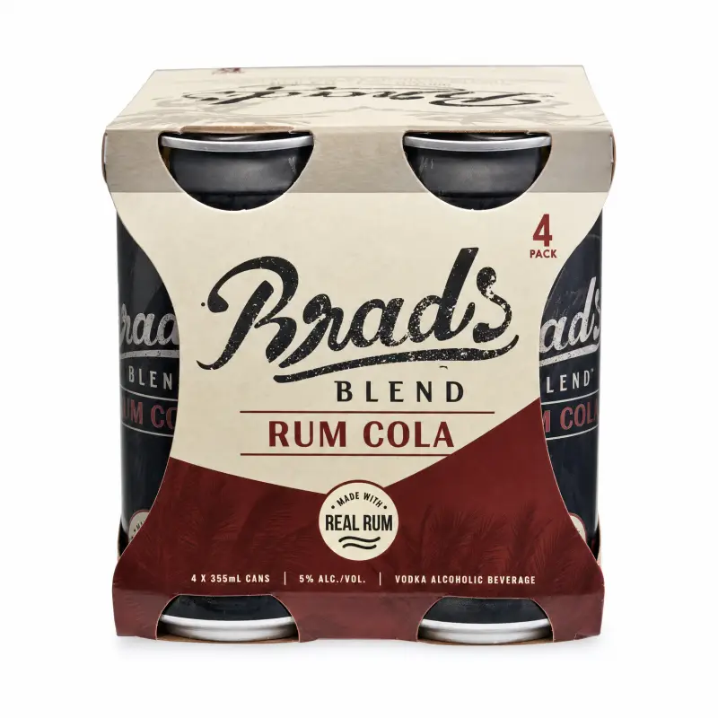 Brad's Blend Rum Cola 4 Pack 12oz Cans