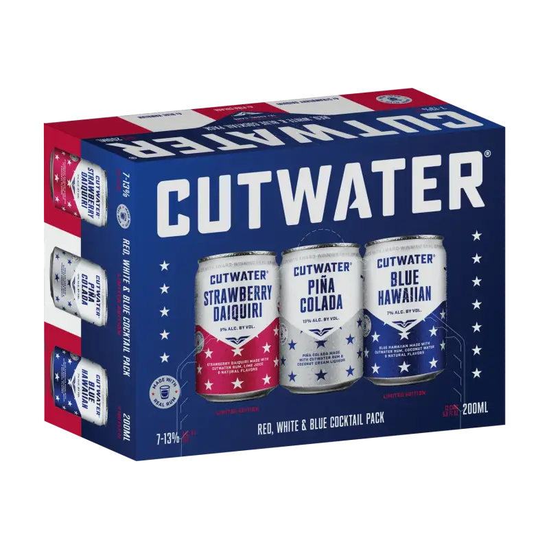 Cutwater Red White & Blue 12 Pack 200ml