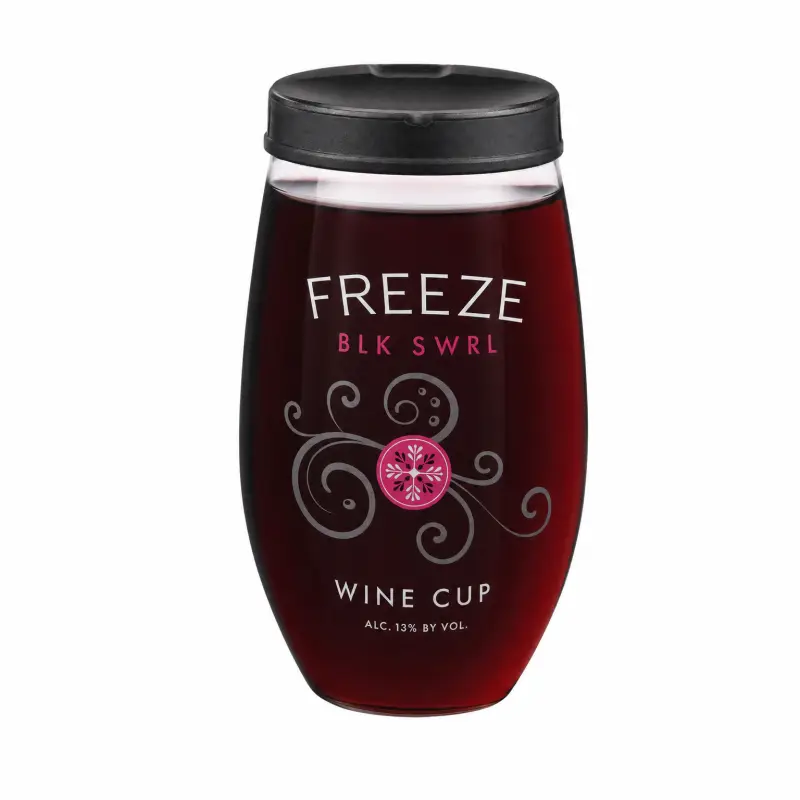 Freeze Blk Swrl Wine Cup