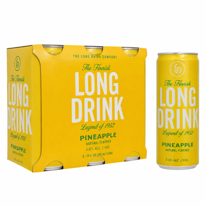 Long Drink Zero Pineapple 6-Pack 12oz Cans