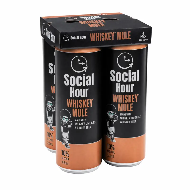 Social Hour Whiskey Mule Can 4pk 355ml