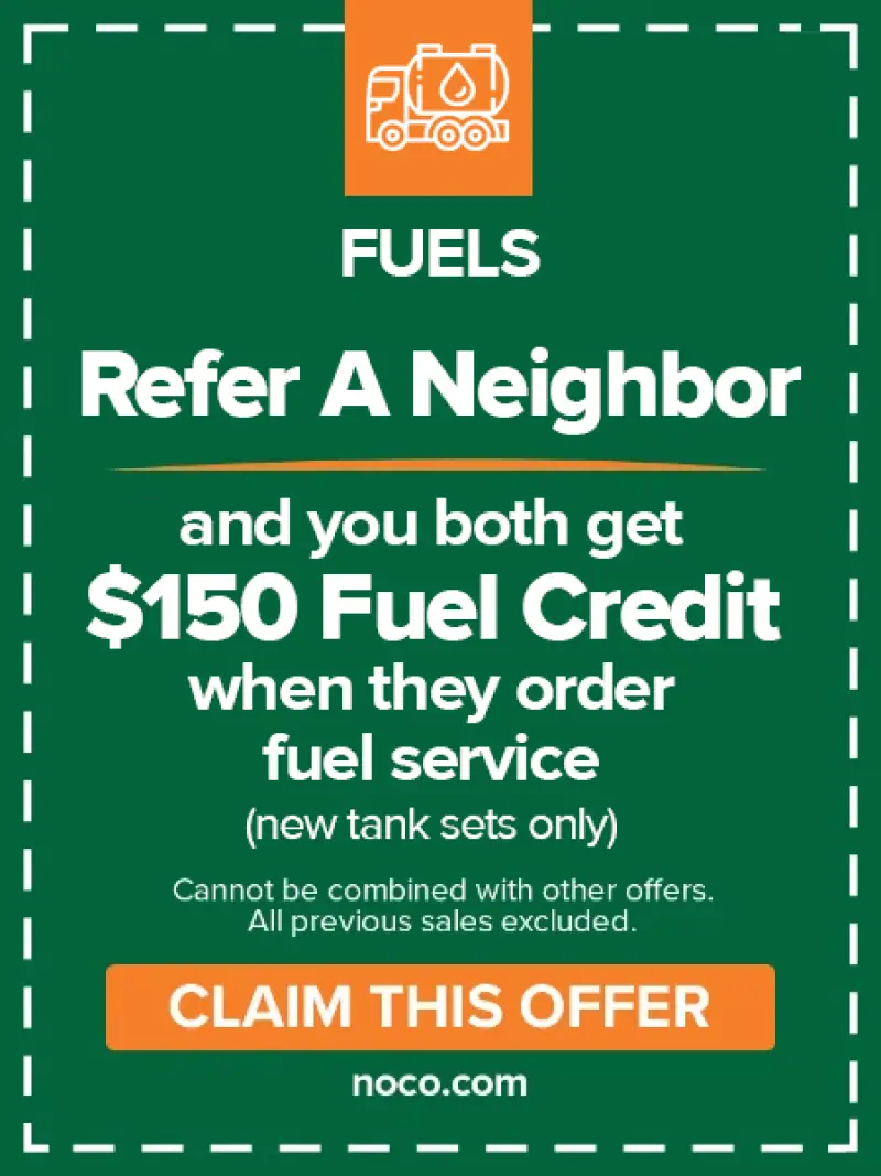 $150 fuel credit for referring a neighbor coupon