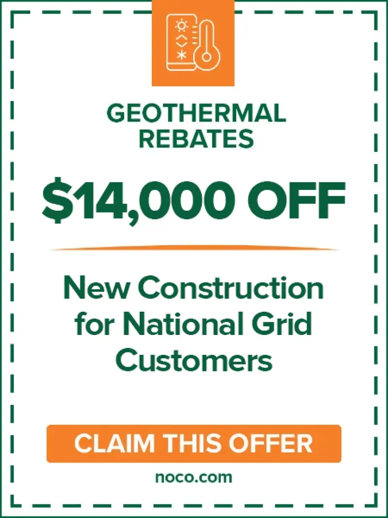 $14,000 off geothermal rebates for National Grid new construction customers