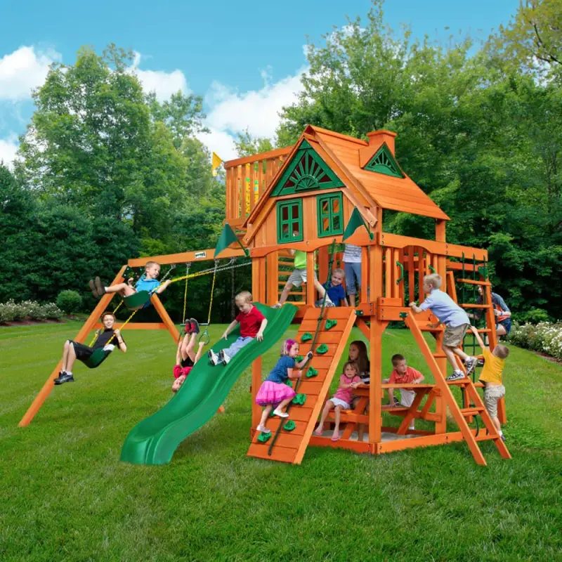 Navigator Treehouse by Gorilla Playsets swing set installation image