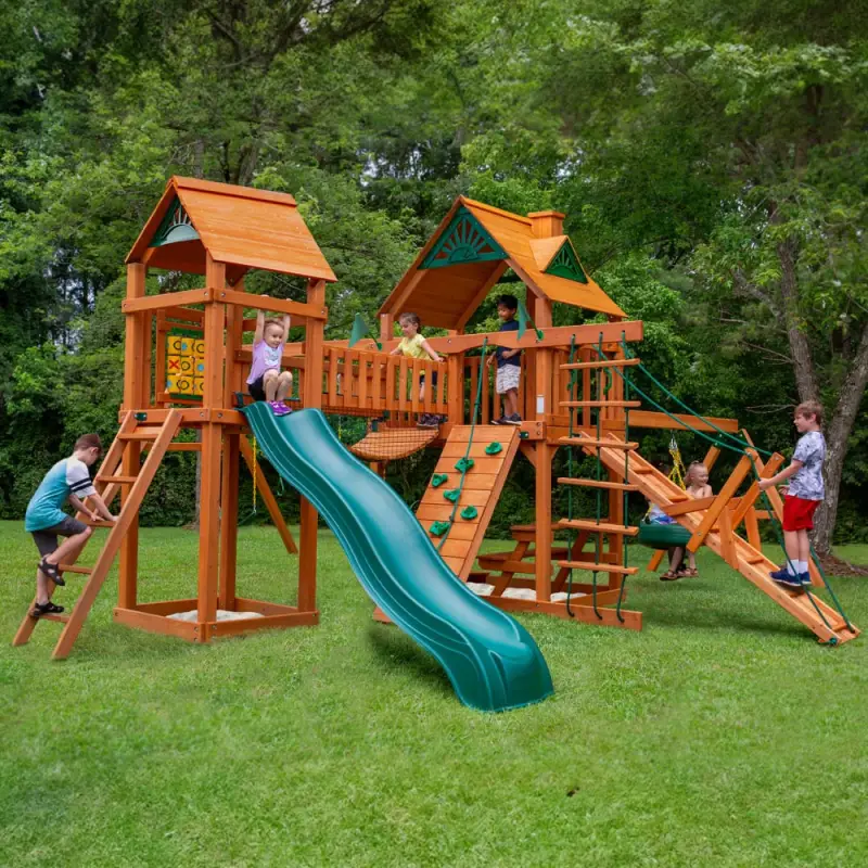 Pioneer Peak by Gorilla Playsets swing set installation image