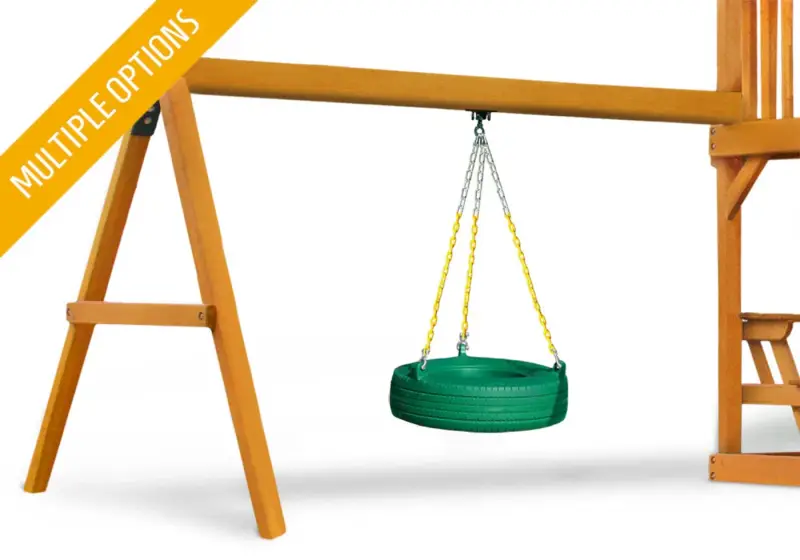 Free Standing Tire Swing by Gorilla Playsets swing set installation image