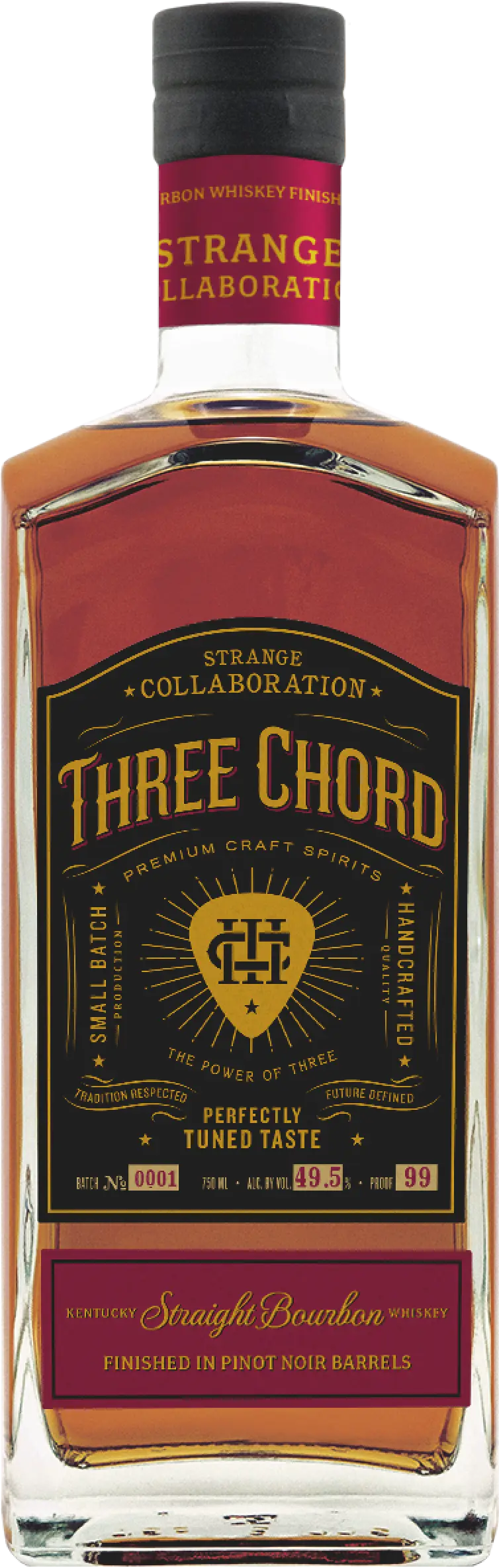 Three Chord Strange Collaboration Pinot Noir Barrel Finished Bourbon Whiskey 750ml