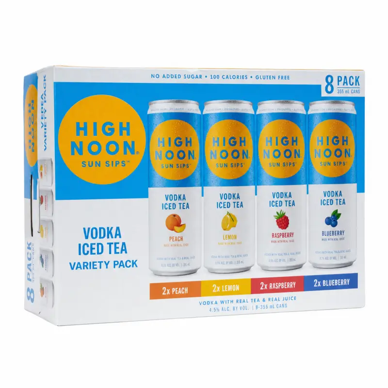 High Noon Lake Iced Tea Variety Pack 8pk 355ml Cans