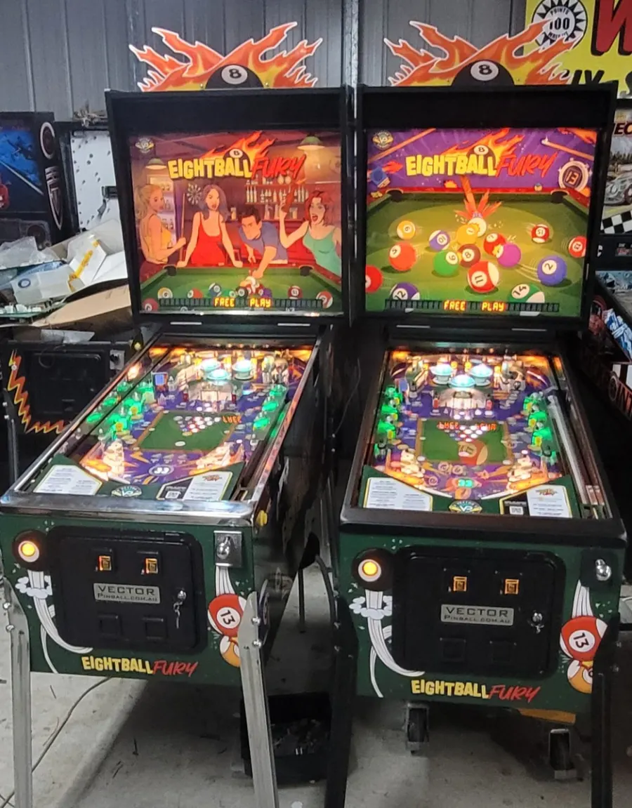 Eight Ball Fury Pinball playfield artwork preview