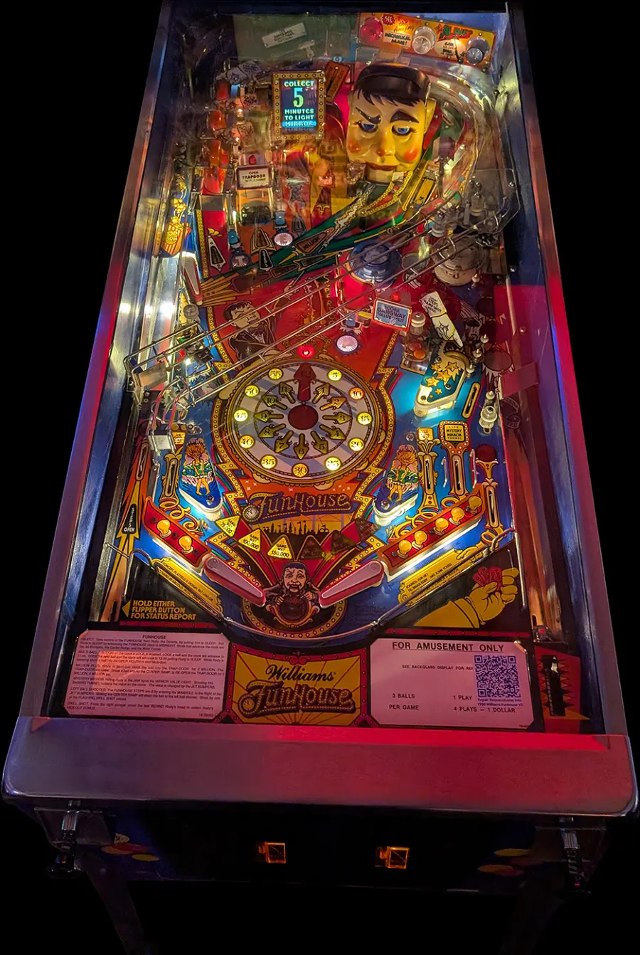 FunHouse Rudy's Nightmare Pinball Kit playfield artwork preview