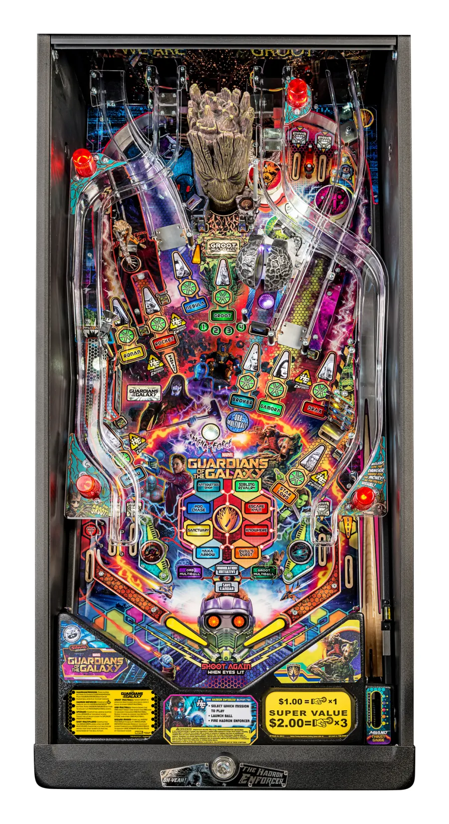 Guardians of the Galaxy playfield artwork preview
