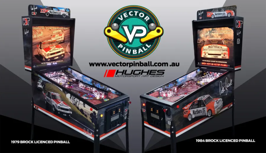 Peter Brock King of the Mountain Pinball playfield artwork preview