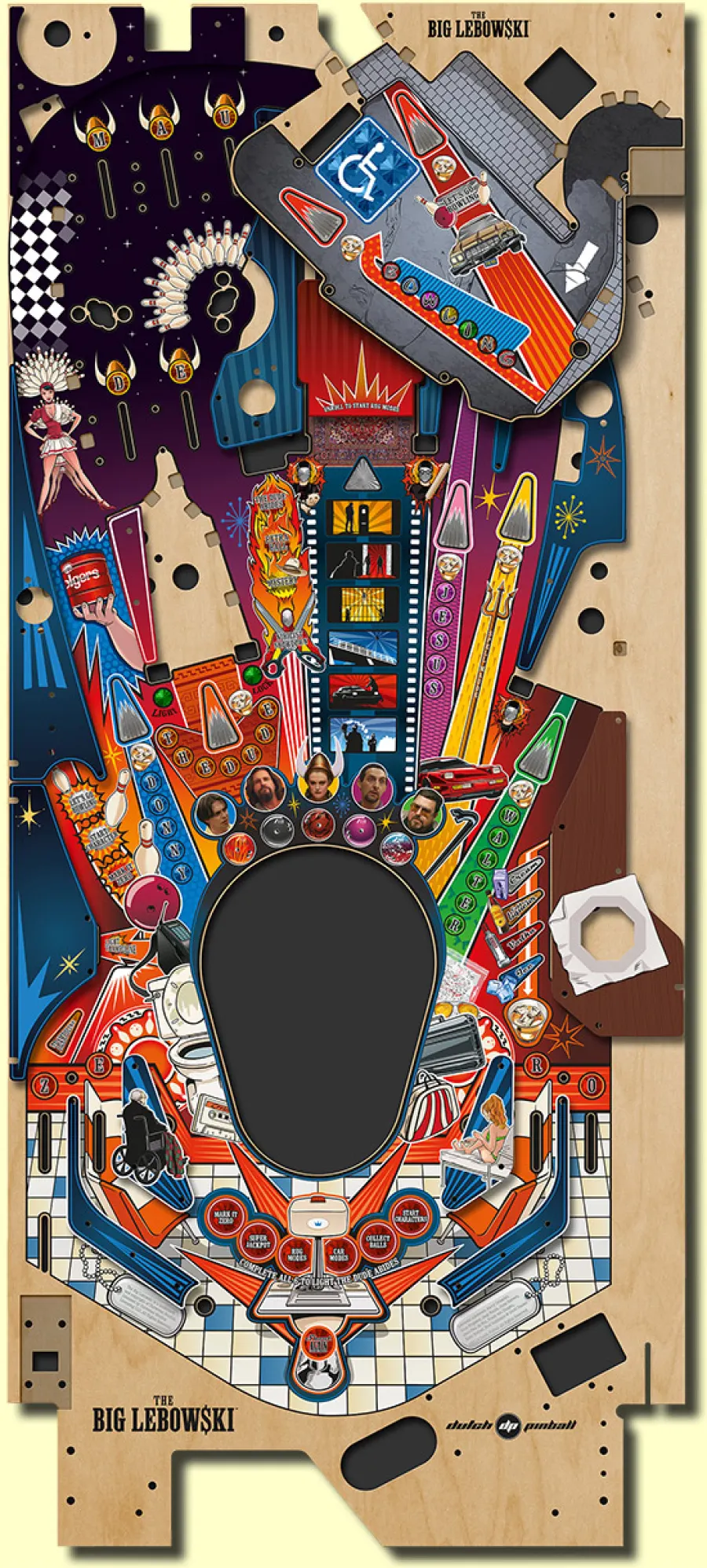 The Big Lebowski playfield artwork preview