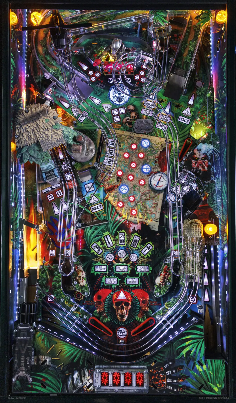 The Predator Pinball playfield artwork preview