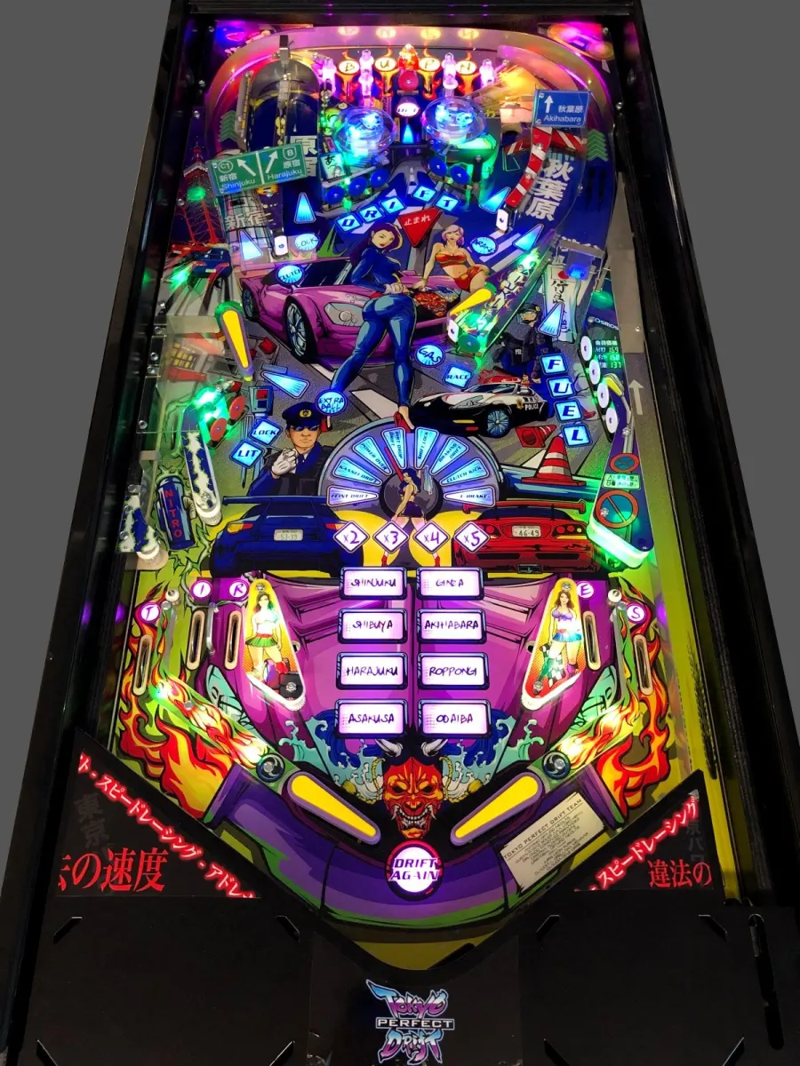 Tokyo Perfect Drift Pinball playfield artwork preview