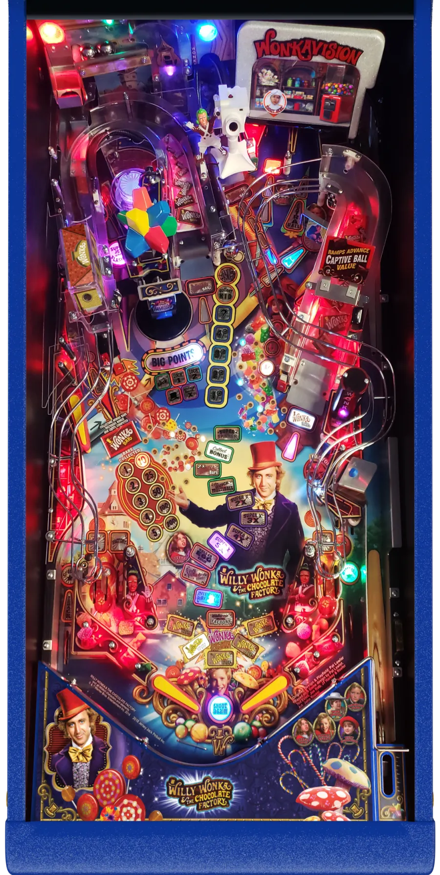 Willy Wonka & the Chocolate Factory playfield artwork preview